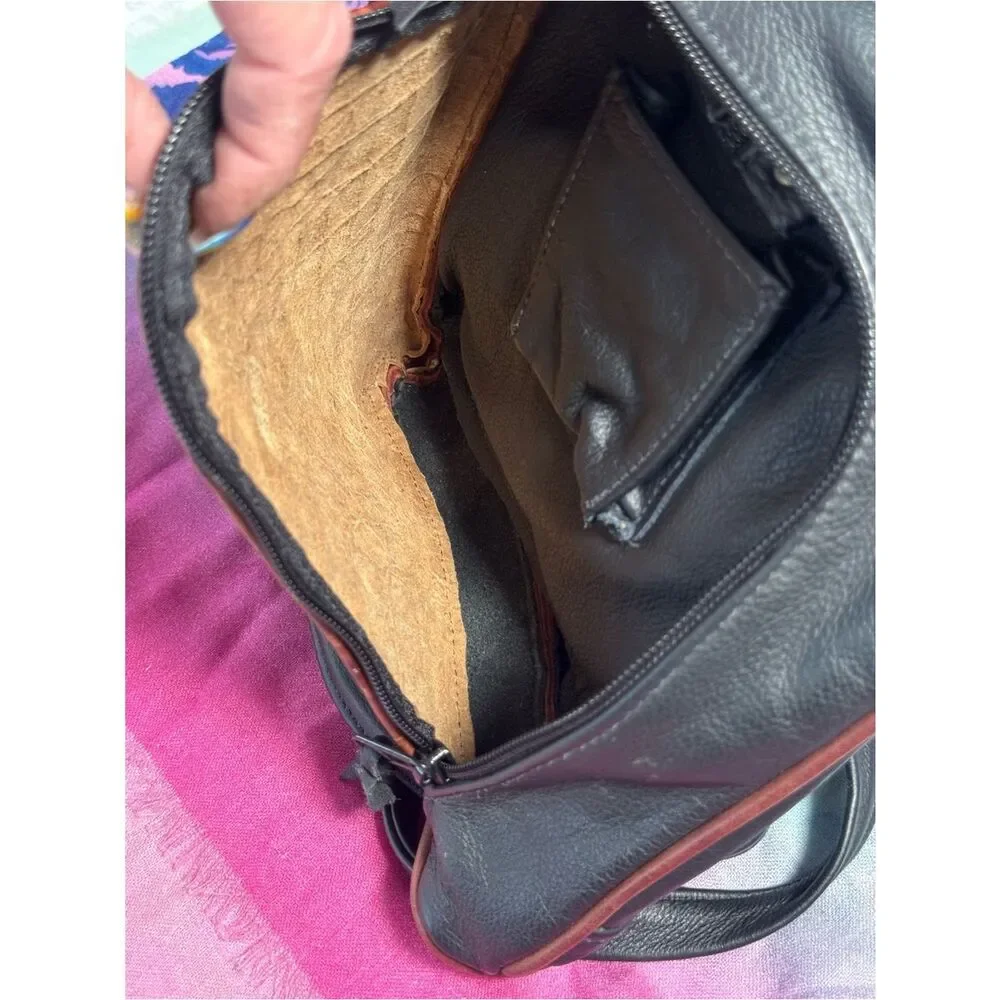 Artisan Lefty Leather CCW Sling/Backpack - Brahmin Croc Detail - Heavy Duty NEW